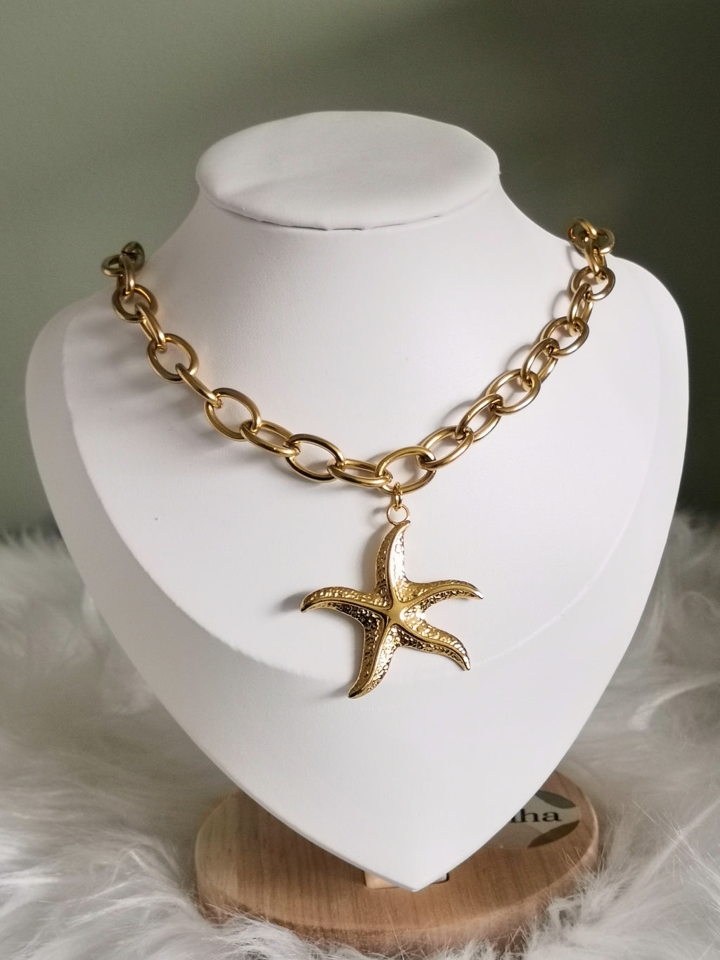 Collier grosses mailles