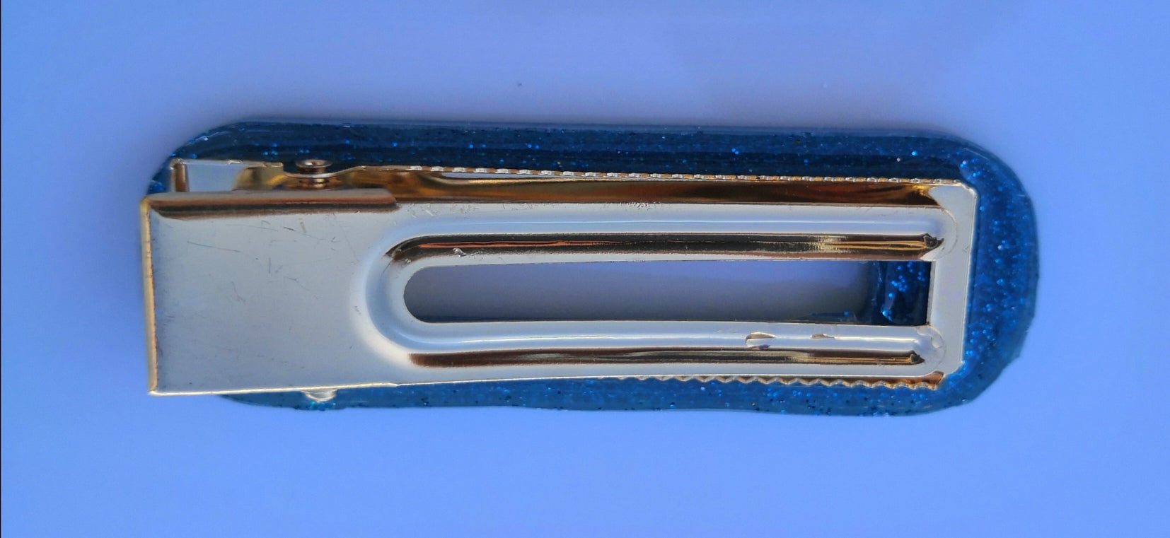 Pince à cheveux Bleu à paillettes