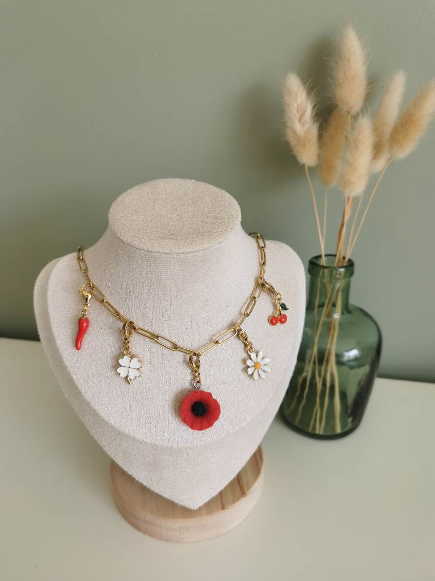 Collier 5 charms